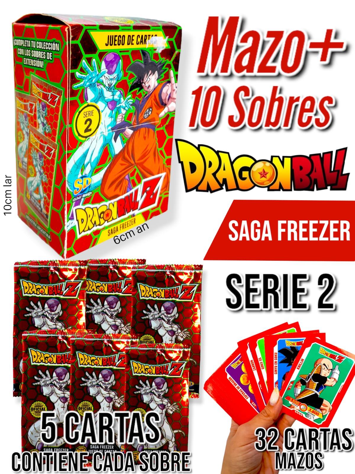 COMBO Mazo+ 10 Sobres Dragon Ball Z Saga Freezer Serie 2 